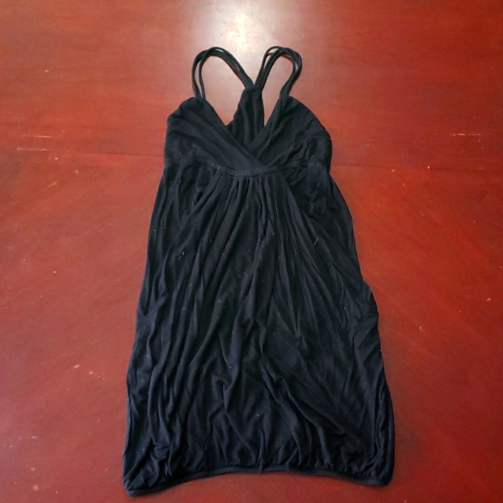 Black stretchy mini dress